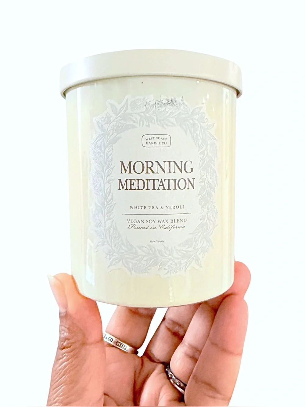 Leoben Company Morning Meditation White Tea & Neroli Scented Candle — Cream